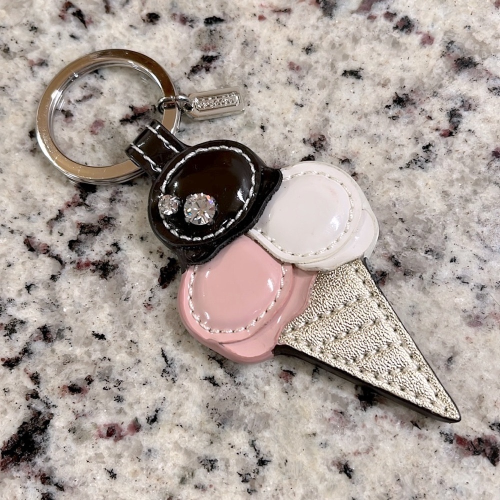 Coach Ice Cream Cone Key Fob EUC - Picture 3 of 5